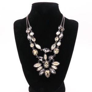 RW & Co Rhinestone Multi-Layer Statement Necklace